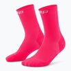 Dámské kompresní ponožky CEP Run Mid Cut 5.0 pink