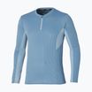 Pánské běžecké tričko LongsleeveMizuno Dryaeroflow Half Zip parisian blue