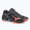 Volejbalové boty  Mizuno Wave Voltage 2 black/neon flame/peacock blue