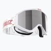 Dětské lyžařské brýle Bliz Liner Jr white pink logo/pink&silver mirror