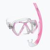 Dětská šnorchlovací sada  Mares Combo Zephir Junior pink/clear