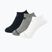 New Balance Performance Cotton Flat ponožky 3 páry bílé/černé/šedé