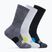 Ponožky HOKA Crew Run Sock 3 pary white/black/grey