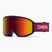 Dětské lyžařské brýle Smith Reason OTG S3 deep plum gradient/red solx mirror antifog