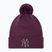 Dámská kšiltovka  New Era Metallic Bobble Knit Beanie New York Yankees dark purple