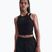 Dámský tréninkový top Nike One Fitted Dri-Fit Cropped Tank black/dark smoke grey