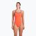 Dámské jednodílné plavky arena Lace Back Solid bright coral/plum