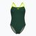 Dámské jednodílné plavky arena Monogram Challenge Back dark sage multi/artic lime