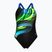 Dámské jednodílné plavky Arena Bloom Swim Pro Back Lb multi black/black/blue china