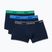 Boxerky Lacoste 5H3401 3 páry navy blue/fluorine green