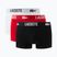 Pánské boxerky Lacoste 5H2393 3 pack black/red/white