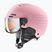 Dětská  lyžařská helma  UVEX Rocket Visor Jr pink confetti matt/mirror silver/lasergold lite