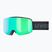 Dětské lyžařské brýle UVEX Pwdr FM black matt/mirror green yellow clear
