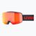Dětské lyžařské brýle UVEX Pwdr FM black matt/mirror red orange clear