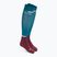 Pánské kompresní běžecké ponožky   CEP Tall 4.0 petrol/dark red