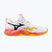 Volejbalové boty Mizuno Wave Momentum Pro white/fiery coral 2/citrus