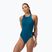 Dámské jednodílné plavky Speedo Racer Zip with Built in Swim Bra dark teal