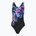 Dámské jednodílné plavky Speedo FL Placement Printed Powerback glitchy garden/black