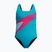 Dětské jednodílné plavky Speedo Hyperboom Butterfly Back mayan blue/margarita pink