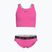 Dětské dvoudílné plavky Nike Logo Tape Crossback Midkini hyper pink