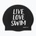 Plavecká čepice BuddySwim LLS Silicone black