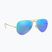 Sluneční brýle Ray-Ban Aviator Classic matt gold/blue polarized