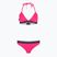 Dámské dvoudílné plavky EA7 Emporio Armani Logo Tape Bikini Triangle neon pink