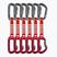 Lezecké expresky Ocun Hawk QD Zoom PA 12 cm 6 ks red