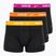 Pánské boxerky  Nike Everyday Cotton Stretch Trunk 3 páry black/gold/hyper crimson