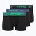 Pánské boxerky Nike Dri-Fit Essential Micro Trunk 3 páry black green shock/wild violet/black text wb