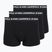 Pánské boxerky KARL LAGERFELD Logo Trunk 3 páry black