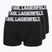 Pánské boxerky KARL LAGERFELD Bold Elastic Trunk 3 páry black