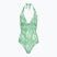 Dámské jednodílné plavky Tommy Hilfiger Halter One Piece Rp Print floral tropic aop fort green