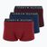 Boxerky Tommy Hilfiger UM0UM03180 Trunk 3 páry deep burgundy/purple navy/deep red heather