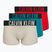 Pánské boxerky Calvin Klein 000NB3608A Trunk 3 páry oatmeal/aged redwood/bright turquoi