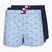 Pánské boxerky Tommy Hilfiger Woven Boxer Print 3 pack chambray flag/carb navy/c navy flag