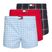 Pánské boxerky Tommy Hilfiger Woven Boxer Print 3 pack rwb foulard/med red/rwb w chck