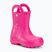 Dětské holínky Crocs Handle Rain Boot Kids candy pink