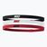 Čelenka  Nike Elastic Headbands 2.0 3 szt. black/white/university red