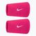 Potítka na zápěstí Nike Swoosh Classic Doublewide Wristbands 2 ks vivid pink/white