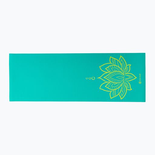 Podložka na jógu Gaiam Turquoise Lotus 6 mm zelená 62344 3