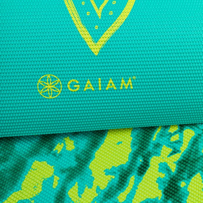 Podložka na jógu Gaiam Turquoise Lotus 6 mm zelená 62344 5