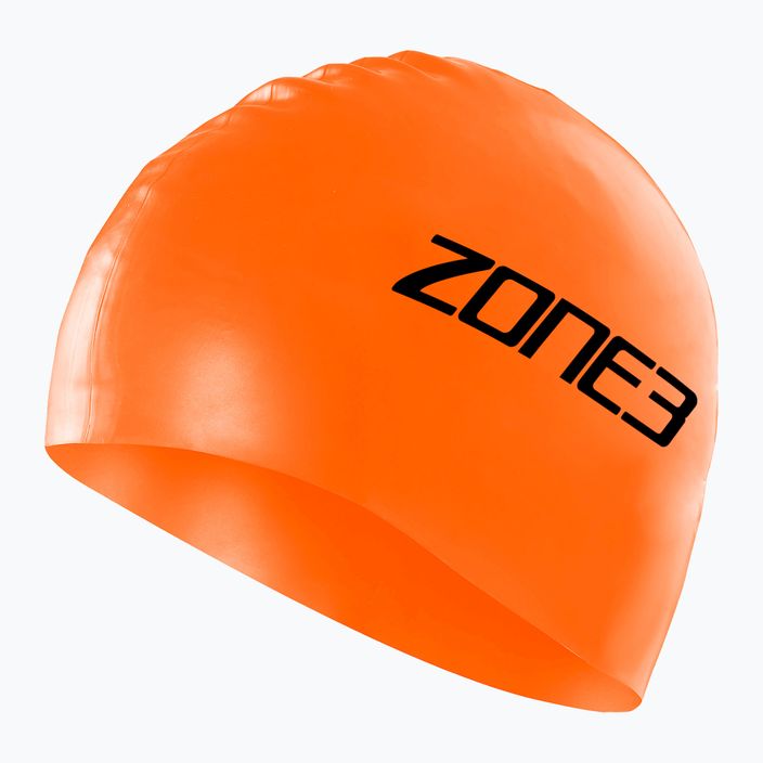 Plavecká čepice ZONE3 Silicone Swim high vis orange 2