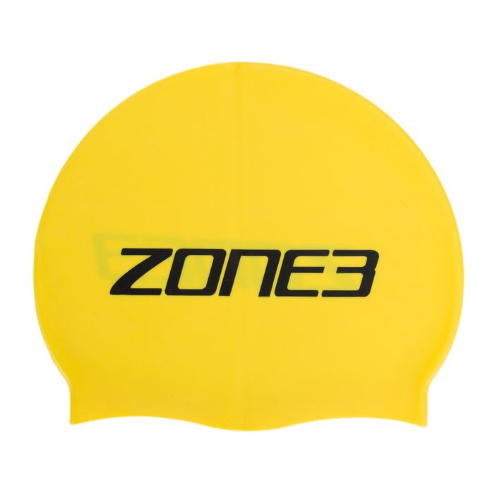 Plavecká čepice ZONE3 Silicone Swim high vis yellow 2