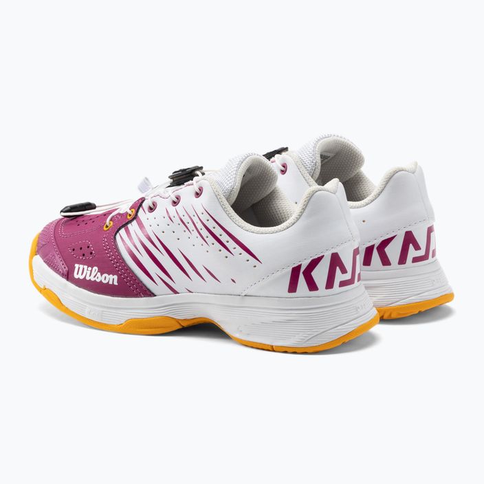 Dětská tenisová obuv Wilson Kaos 2.0 bílo-růžová WRS329090 3