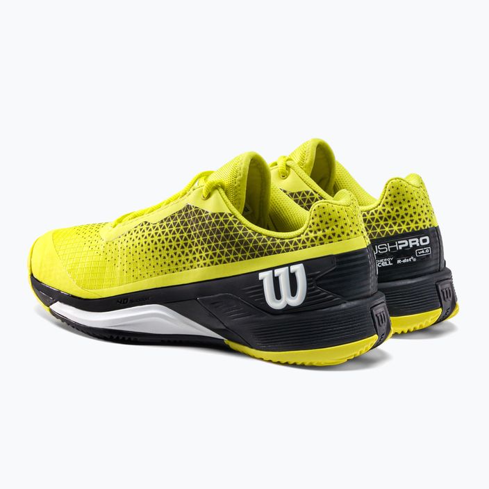 Tenisové boty pánské Wilson Rush Pro 4.0 Clay černo-žluté WRS329450 3