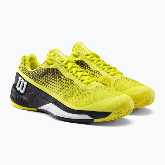 Tenisové boty pánské Wilson Rush Pro 4.0 Clay černo-žluté WRS329450 5