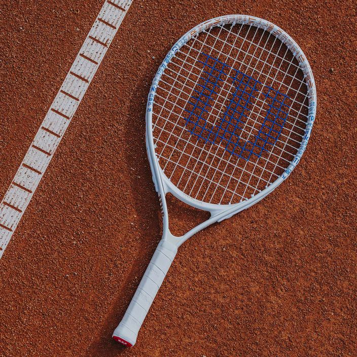 Dětská tenisová raketa Wilson Roland Garros Elite 21 bílá WR086510H 9