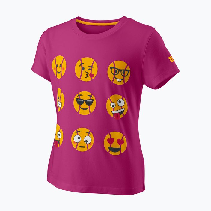 Dětské tenisové tričko Wilson Emoti-Fun Tech Tee růžové WRA807902 5