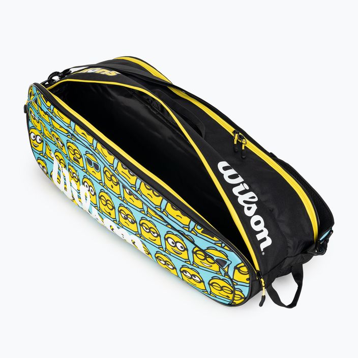 Dětská tenisová taška Wilson Minions 2.0 Team 6 Pack modrá žlutá černá 6